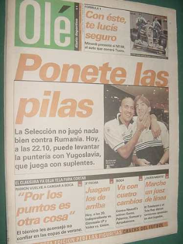 Diario Ole 24/2/98 Union Villa Mitre Ferrocarril Ben Hur