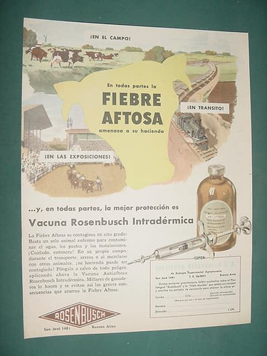 Publicidad Clipping Recorte Vacuna Rosenbusch Fiebre Aftosa1