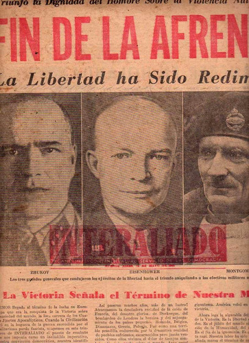 Diario * Interaliado *año 1945 - Fin De La 2 Guerra - Unico