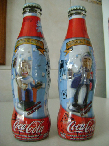 Botellas De Coca Cola Minihinchas Cabalas -espectador -mujer