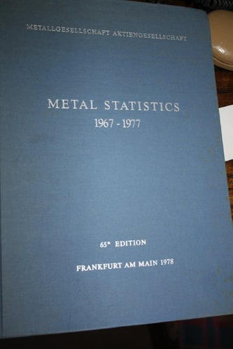 Metal Statistics Frankfurt Am Main 382 Pág Encuad. De Lujo.