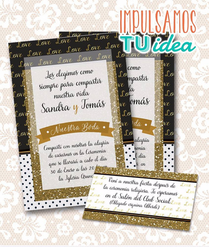 Invitación De Boda Para Imprimir - Tarjeta Y Personal S Y T