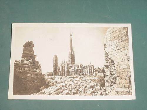 Postal Postcard Arquitectura Rouen Cathedrale Vue Des Ruines