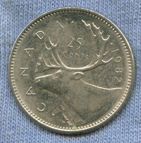 Canada 25 Cents 1982 * Alce *