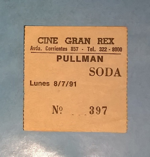 Soda Stereo Entrada Gran Rex 1991  #cerati