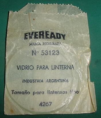 Antiguo Repuesto Vidrio Linterna Eveready M53123 Publicidad