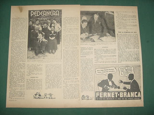 Clipping Recorte Futbol Adolfo Pedernera River Plate 1937