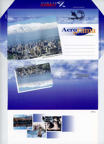 Filatelia Chilena, Aerogramas De Chile, Sector Oriente Stgo.