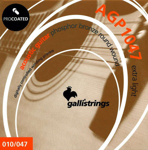 Cuerdas Guitarra Acustica 10 47 Gallistrings Anti Oxidacion