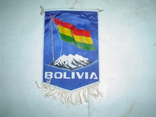 Banderin Antiguo Bandera Bolivia Maleteria Landaeta La Paz