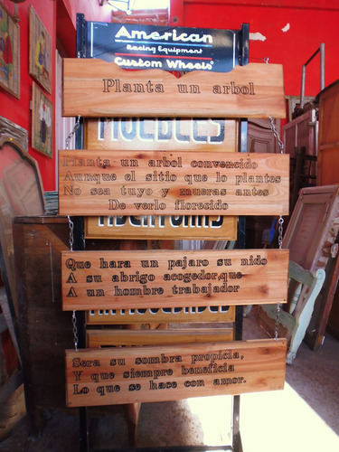 Carteles De Madera Y Otros Materiales