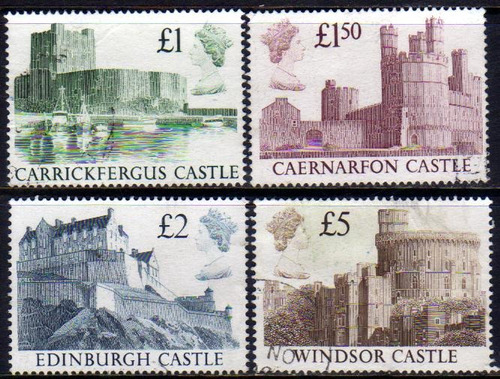Reino Unido Serie Completa X 4 Sellos Castillos Año 1988