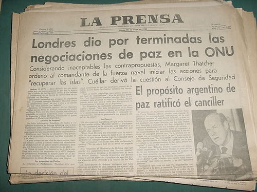 Diario Prensa Guerra Malvinas Falklands 21/5/82 Londres