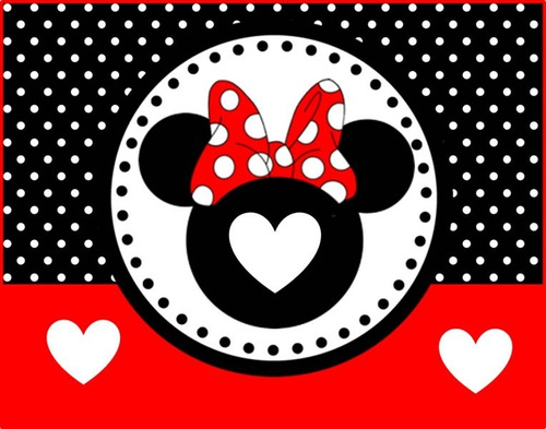 Kit Imprimible Minnie Roja Diseñá Tarjetas, Cumples Y Mas