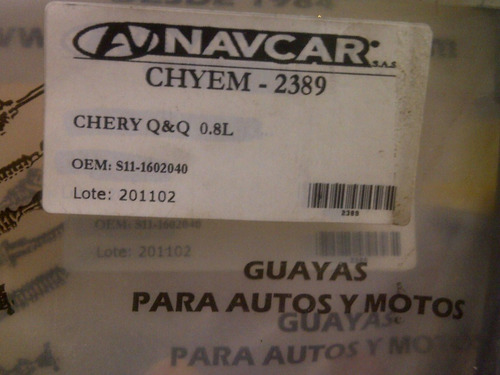 Vendo Guayas De Chery Qq, 0.8 L Originales