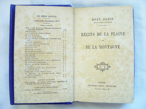Recits De La Plaine Et De La Montagne / Rene Bazin