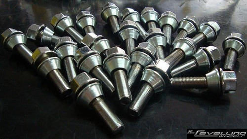 Kit 12 Bulones Cromados Autocentrantes Fiat 12x125 Cavallino