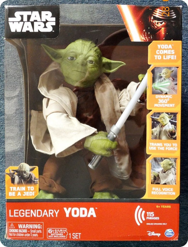 Legendary Yoda Con Sable Force Fx Animatronico Jedi Trainer