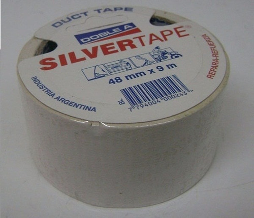 Cinta Duct Tape Doble A Blanca Silvertape 48mm X 9 Metros.