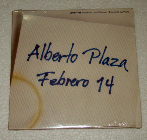 Alberto Plaza - Febrero 14 Cd Single Argentino Promo / Kktus