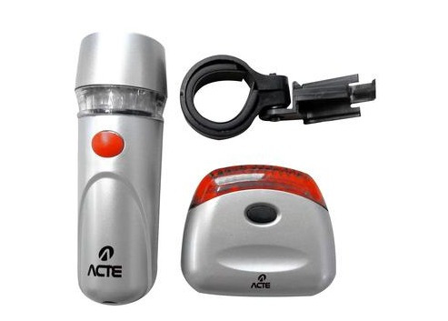 Kit De Farol E Lanterna Para Bicicleta Led Acte