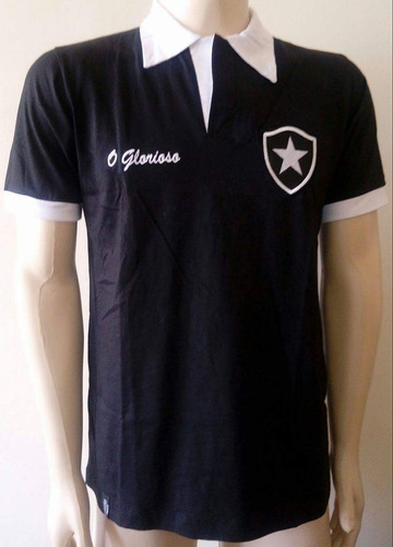 Camisa Retrô - Botafogo Preta Polo - Glorioso