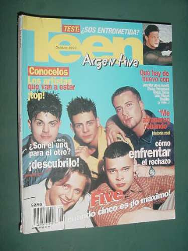 Revista Teen Argentina 10/99 Five Diego Torres Shakira Tops