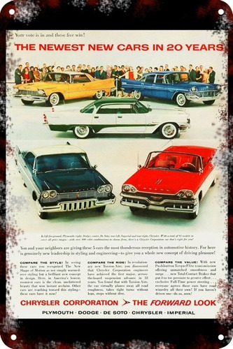 Poster Carteles Antiguo De Chapa  60x40cm Dodge Royal Au-221