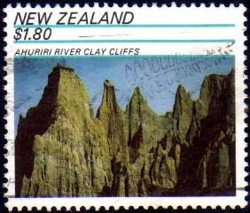Nueva Zelanda Sello Espectaculares Formaciones Rocosas 1991