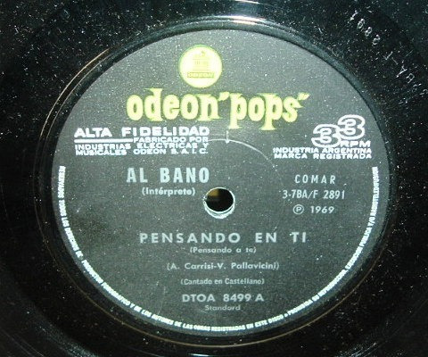 Al Bano Pensando En Ti / Musica En Castellano Simple Argent