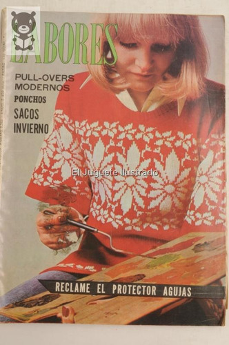 Labores Antigua Revista Bordado Moda Tejido 1973 Num 7