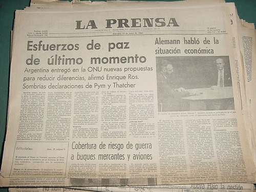 Diario Prensa Guerra Malvinas Falklands 19/5/82 Esfuerzos