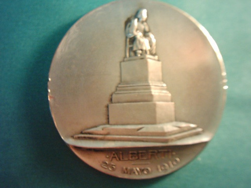 Gran Medalla A Alberdi -  25 De Mayo 1810- 1910