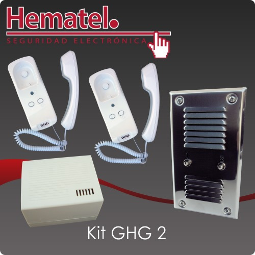 Kit Ghg Portero Eléctrico 2 Departamentos Embutir Fuente