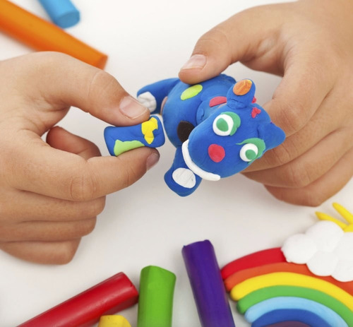 Imagen 6 de 6 de Masa Plastilina Playcolor Plack X10 Uni. Barras Multicolor