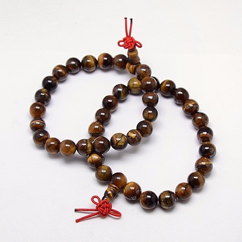 Pulsera Ojo De Tigre Meditación Mala Tibetana Envío Gratis