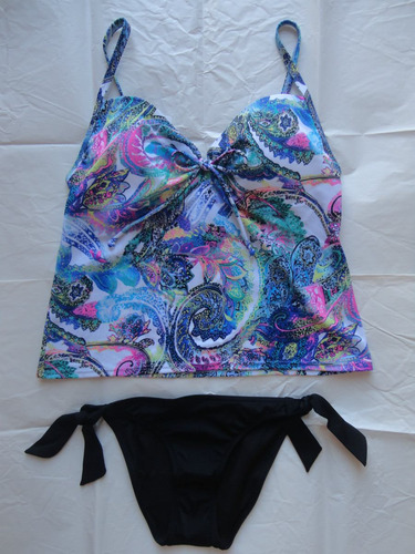 Hermoso Tankini Bikini Push Up Completo 36b Talla M Nuevo