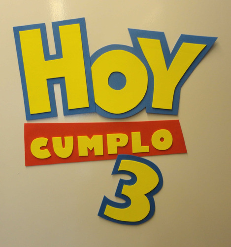 Toy Story De Cartel Cumpleaños Para La Puerta 50cm Goma Eva