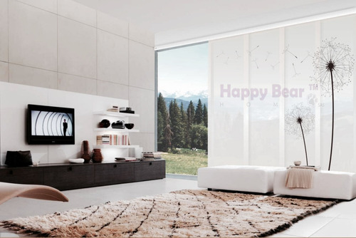 Imagen 3 de 7 de 2 Mt Blackout Enrollable Modernos Cortinas Sheer Panel Japon