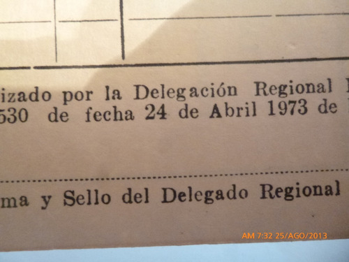 Tarjetade Recuperacion De Recursos Tarapaca 1973 (Usado)