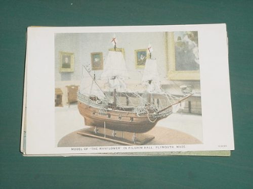 Postal Postcard Barcos Maqueta Modelo Mayflower Plymouth 3