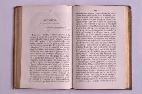 Antiguo Libro Directorio Bien Morir 1864 Ejercicios Muerte