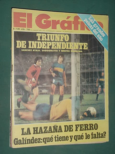 Revista El Grafico 2878 Independiente Ferro Galindez Boxeo
