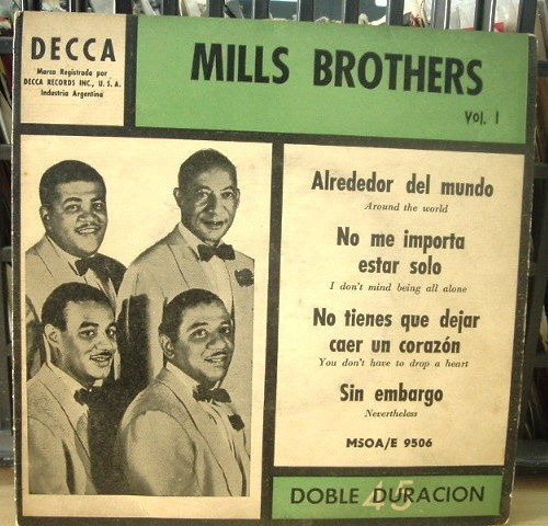 Mills Brothers Alrededor Del Mundo Simple Argentino C/tapa