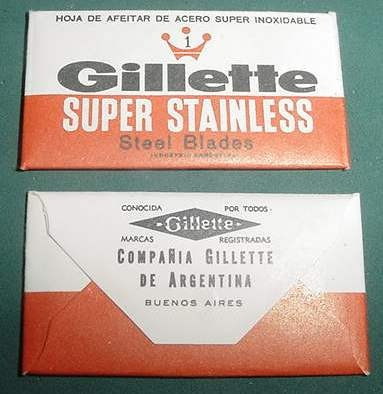 Hoja De Afeitar Argentina Gillette Stainless Razor Blades