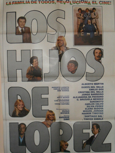 Poster Pelicula Los Hijos De Lopez - Año 1980  Original