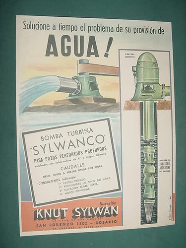 Publicidad Clipping Recorte Bombas Agua Turbina Sylwanco