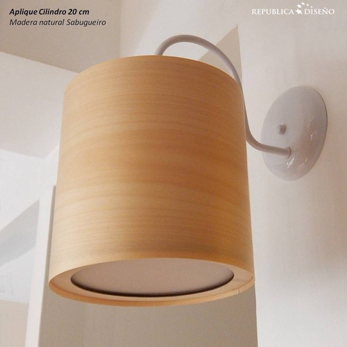 Aplique Pared Cili 20x20cm Madera Sabugueiro Diseño Nordico