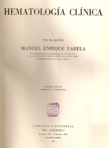 Hematologia Clinica - Manuel Enrique Varela