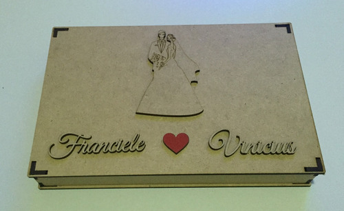 Imagem 4 de 6 de 25 Caixas Convite De Casamento Padrinhos Com Coração Pintado